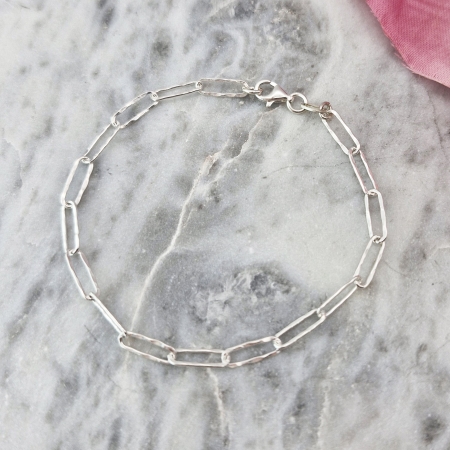 BRANSOLETKA SREBRNA SPINACZ ŁAŃCUCH SREBRO 925